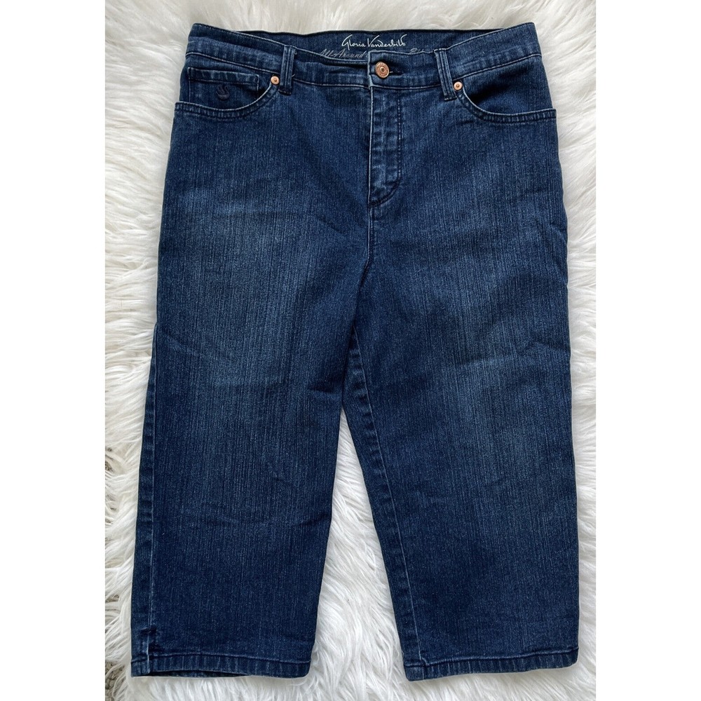 Gloria Vanderbilt Cropped Jeans Size 8P Slimming Amanda Skimmer Blue
